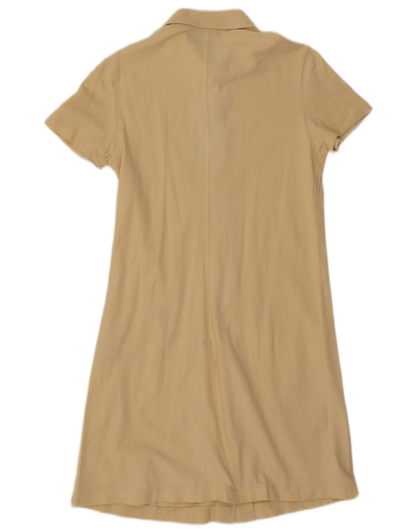 Abito chemisier a maniche corte da donna Fred Perry UK 12 Cotone beige medio