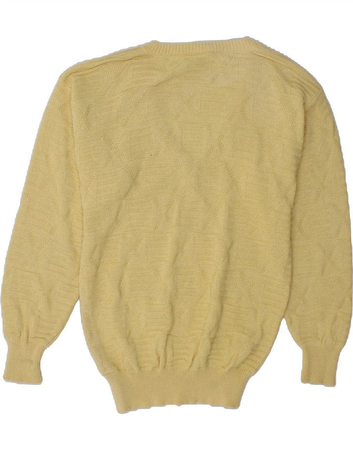 VINTAGE Womens V-Neck Jumper Sweater IT 50 XL Yellow Vintage Vintage and Second-Hand Vintage from Messina Hembry 