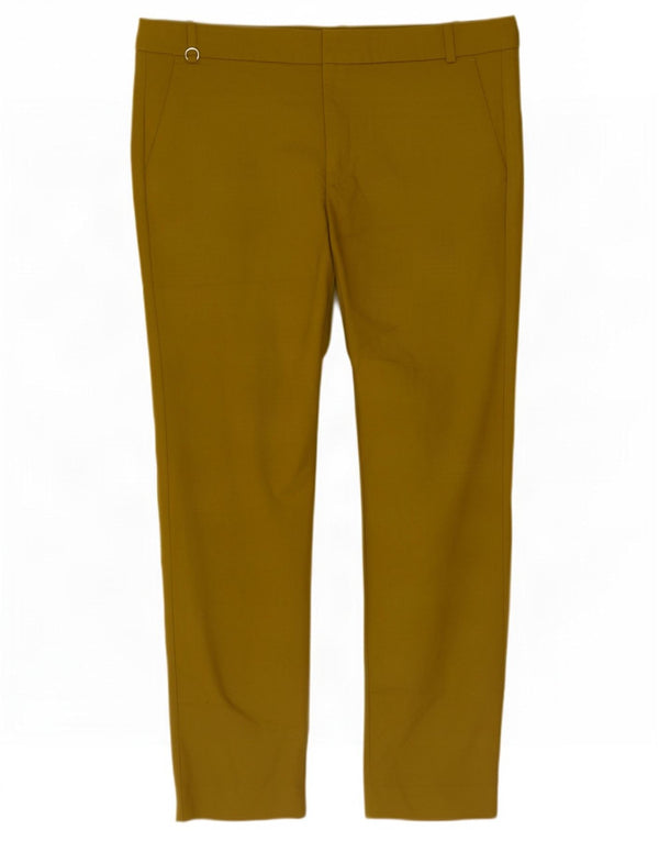 Pantaloni chino slim da donna Zara EU 42 Large W32 L27 cotone giallo