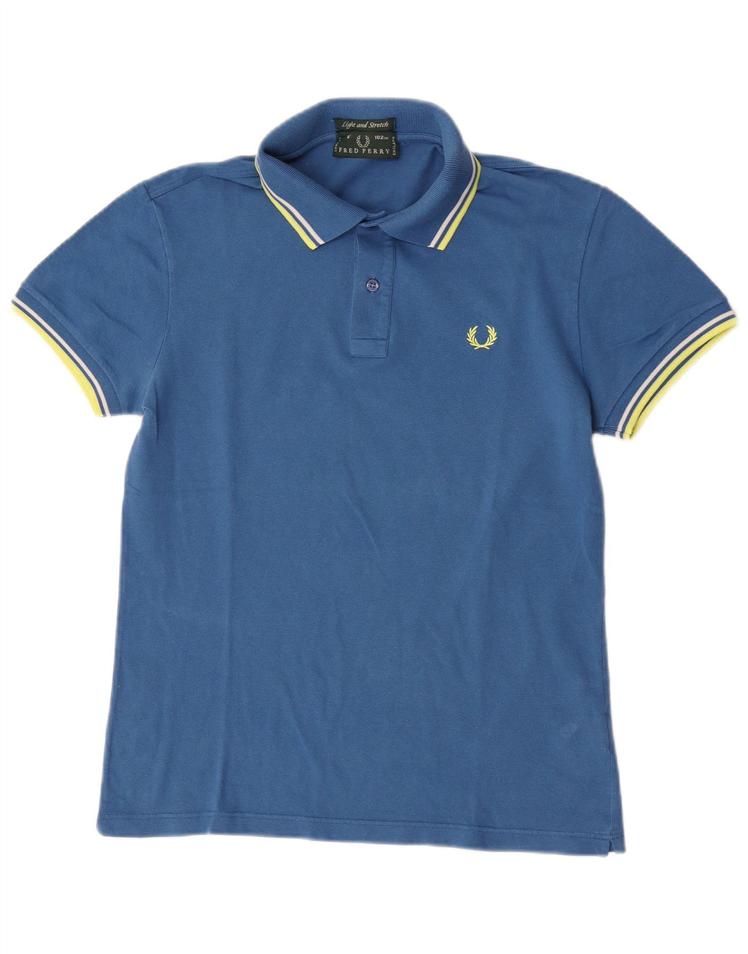 Polo Fred Perry da uomo leggera ed elasticizzata in cotone a righe blu medio