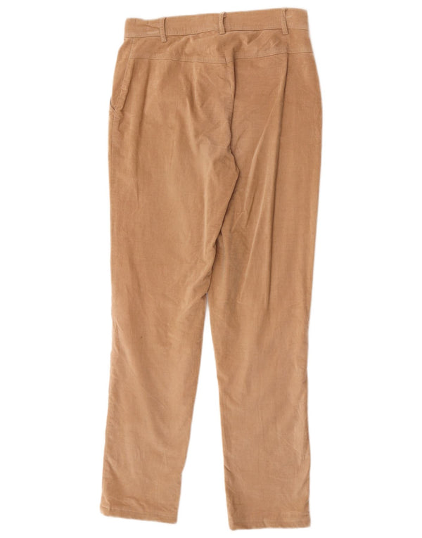 Pantaloni da donna slim in velluto a coste Marella UK 8 piccoli W26 L28 Beige