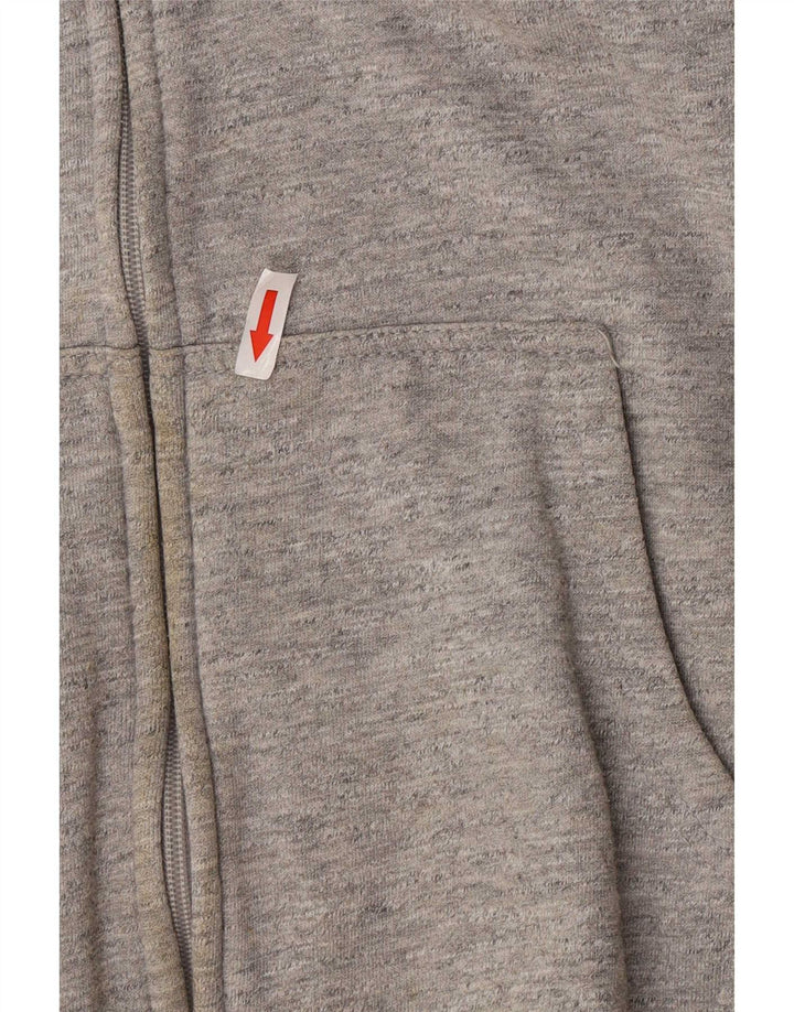 Felpa con cappuccio e zip da uomo Superdry XL in cotone grigio