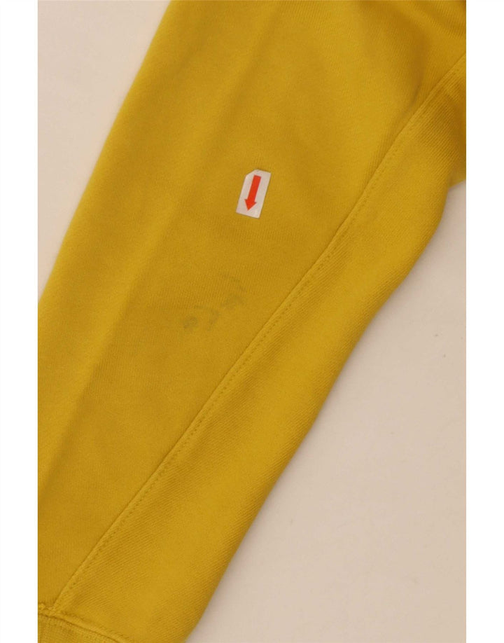 Felpa con cappuccio e zip Nike da uomo in cotone giallo medio