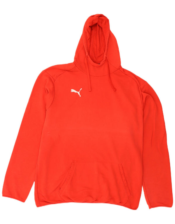 Felpa con cappuccio da uomo Puma XL rossa in cotone