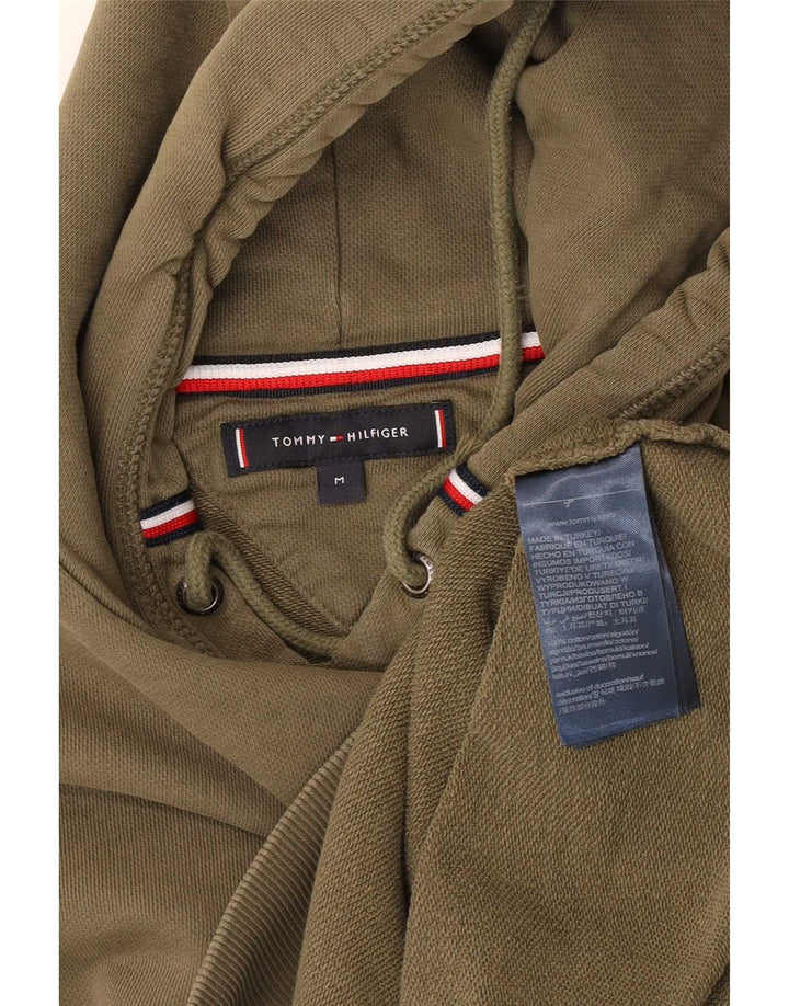 Maglione con cappuccio da uomo Tommy Hilfiger cotone medio kaki