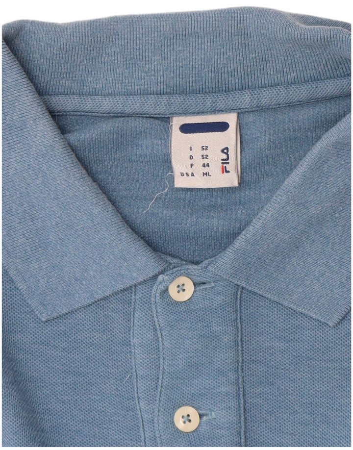 Polo da uomo Fila IT 52 Large in cotone screziato blu