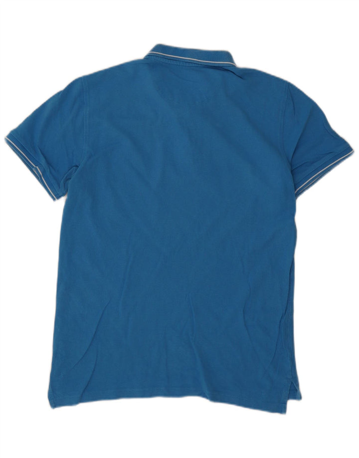 Polo da uomo Lee piccola in cotone blu