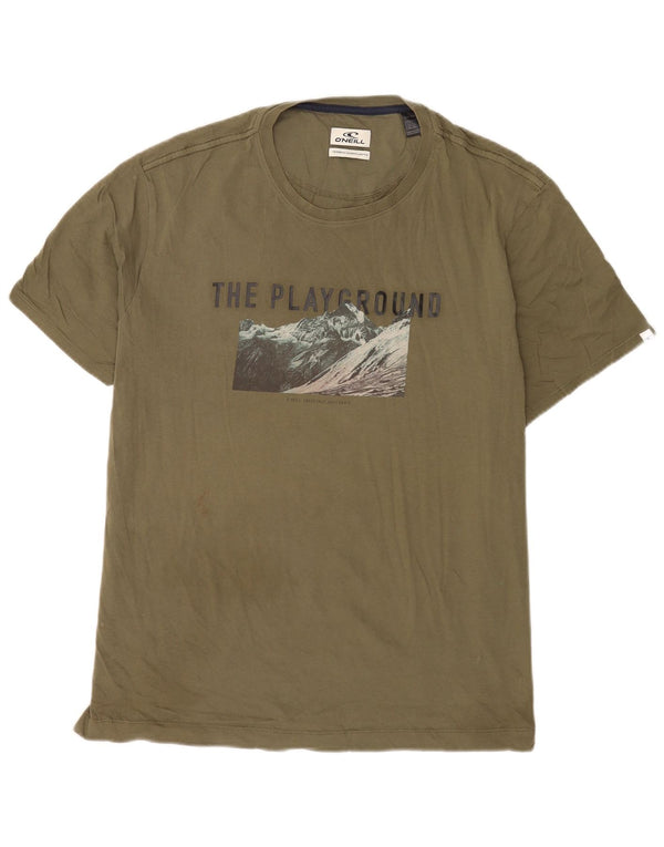T-shirt grafica da uomo O'Neill Top 2XL cotone kaki