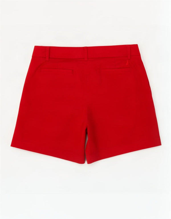 Nautica Womens Chino Shorts US 8 Medium W32 Red Cotton