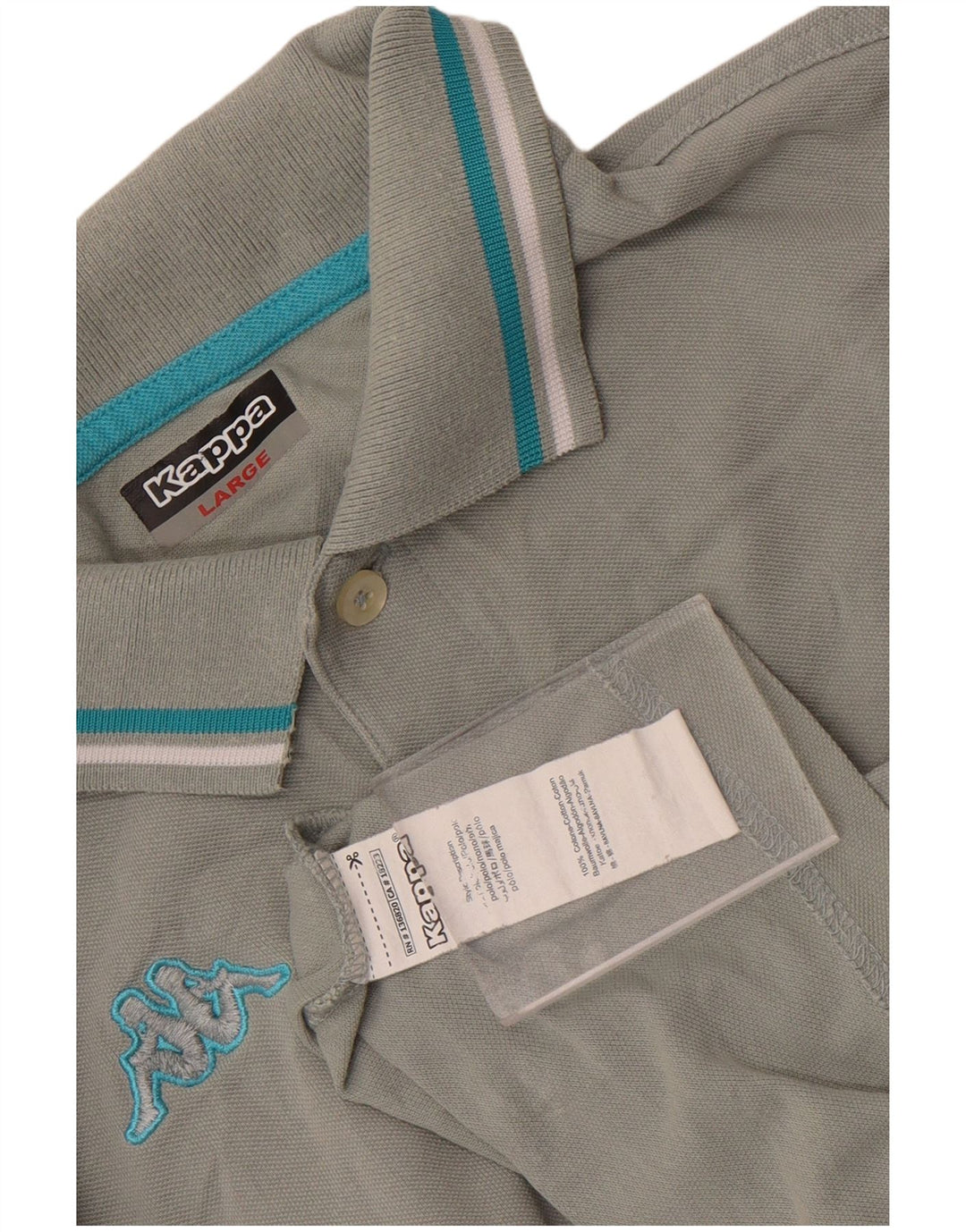 Polo Kappa Uomo Large in Cotone Grigio