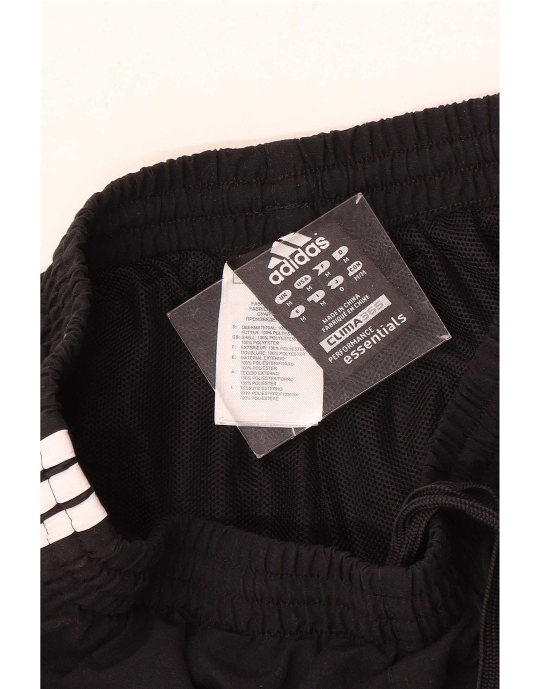 Pantaloni da tuta Adidas Clima 365 da uomo medio poliestere nero