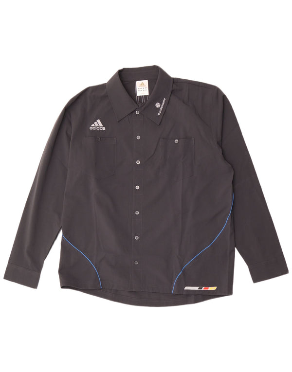 Maglietta grafica da uomo Adidas UK 44/46 grande poliestere blu navy