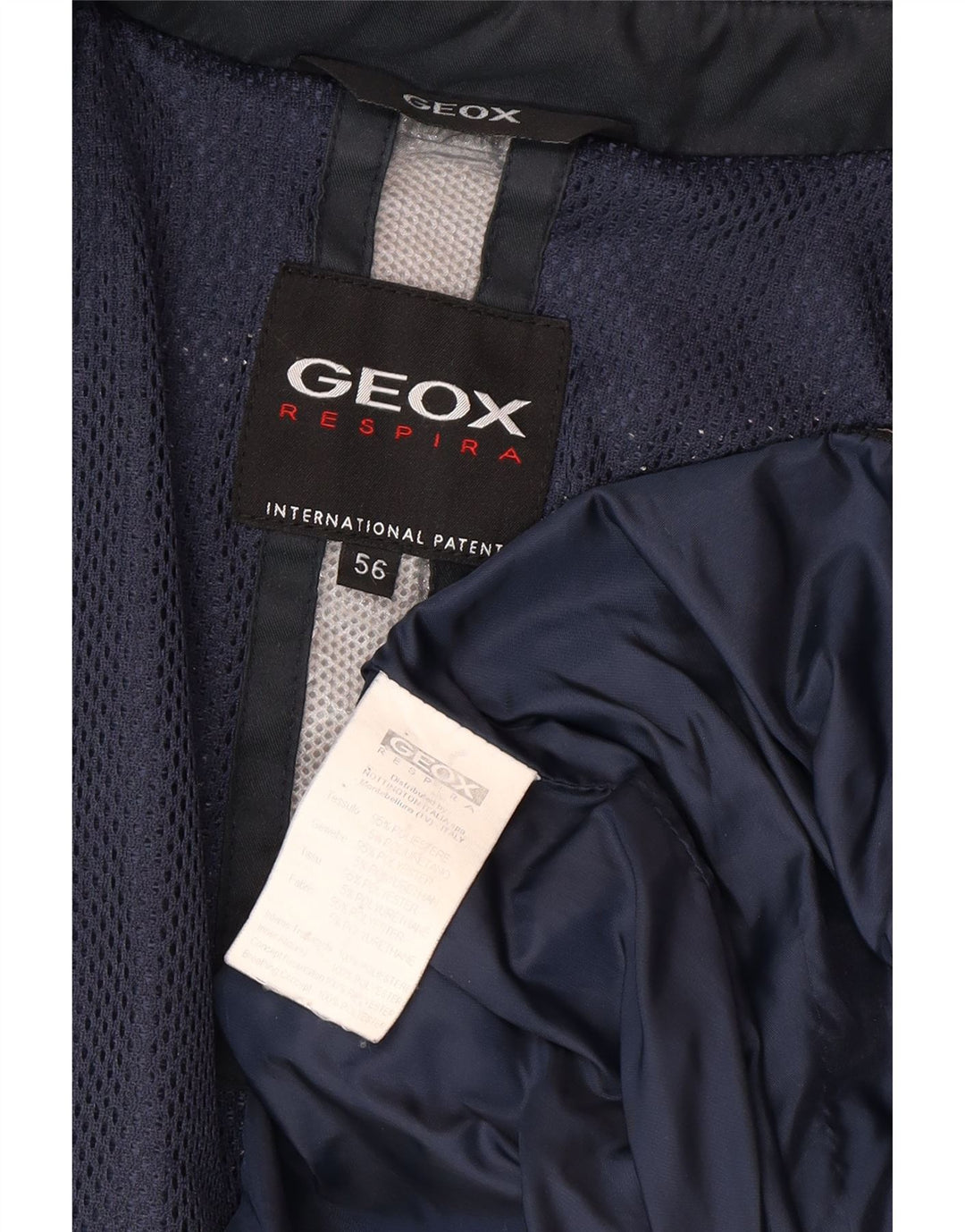 Cappotto imbottito Geox Uomo Respira IT 56 3XL Poliestere Blu Navy