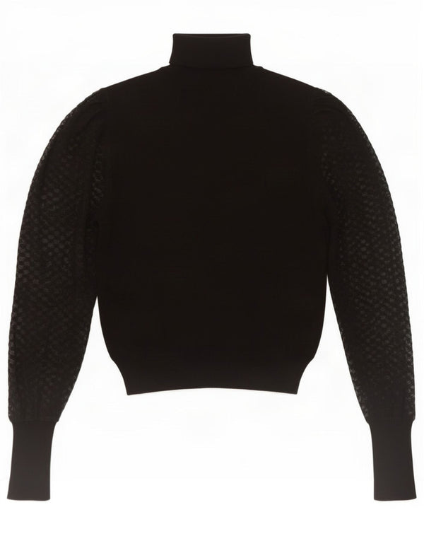 Maglione corto da donna Zara con collo alto, taglia UK 12, medio, nero