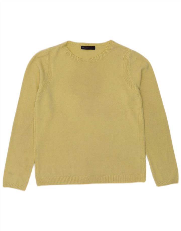 Maglione maglione girocollo da donna Marks & Spencer UK 12 giallo medio