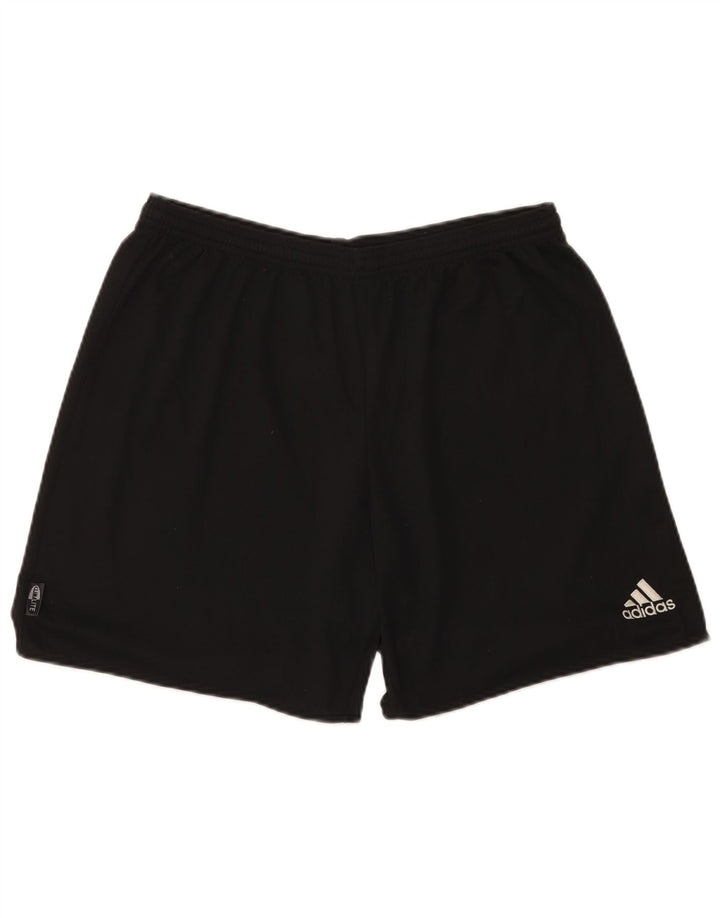 Pantaloncini sportivi Adidas Climalite da uomo grandi in poliestere nero