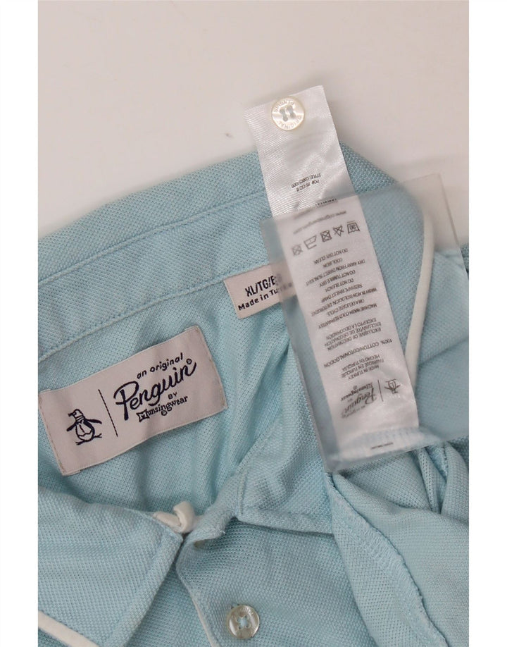 Polo da uomo Penguin XL in cotone blu