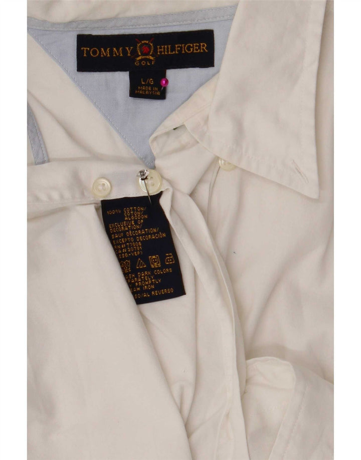 Camicia da uomo Tommy Hilfiger grande cotone bianco