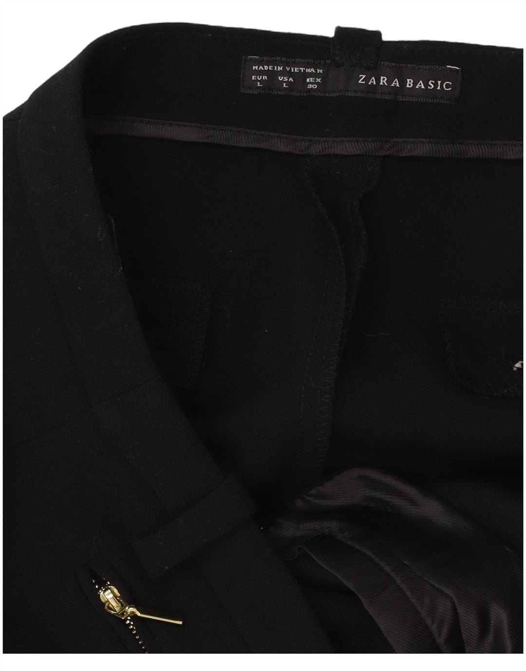 Pantaloni da Abito Dritti ZARA da Donna Grandi W30 L32 Neri