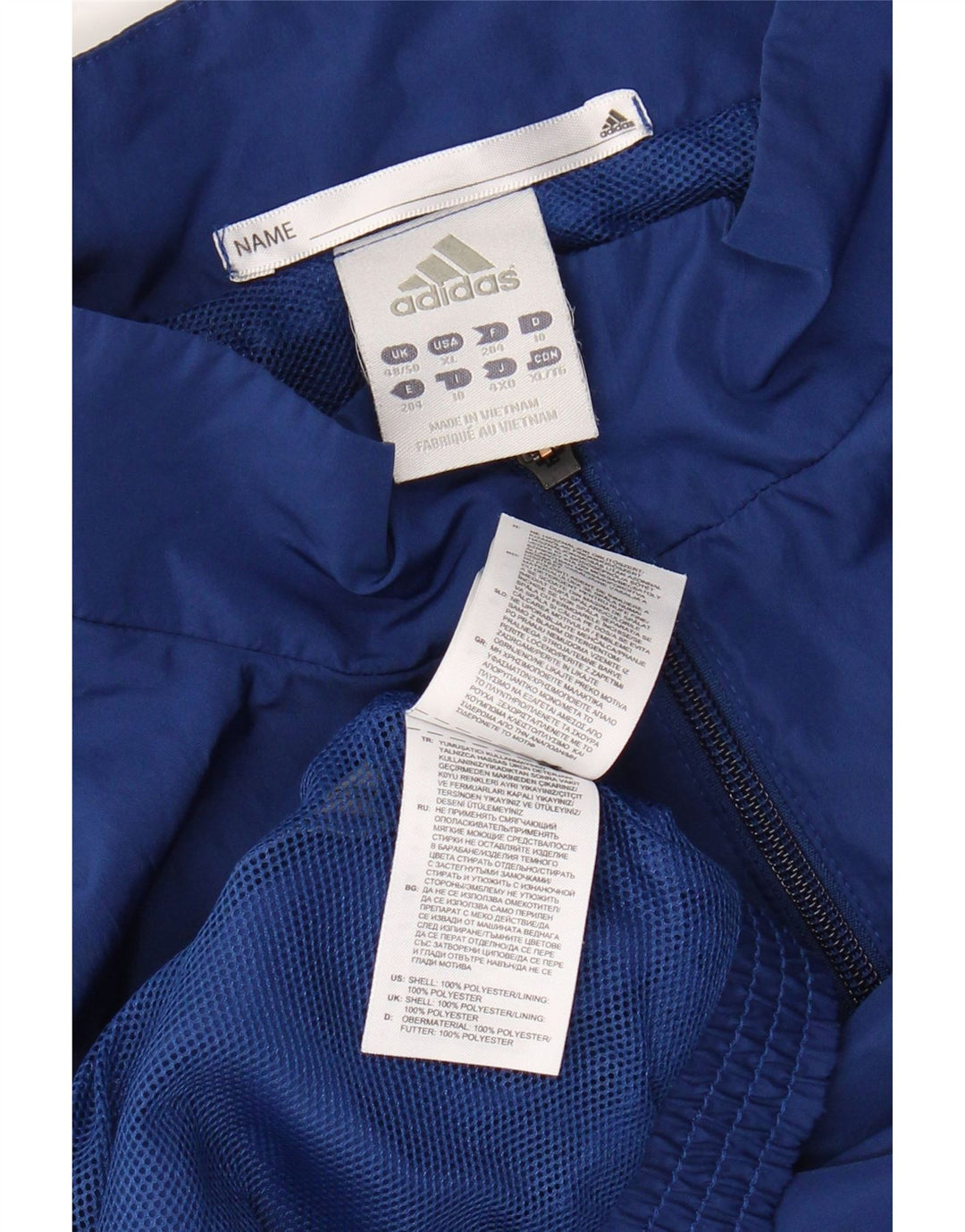 Giacca da tuta da uomo ADIDAS Climalite UK 48/50 XL Blu Colourblock