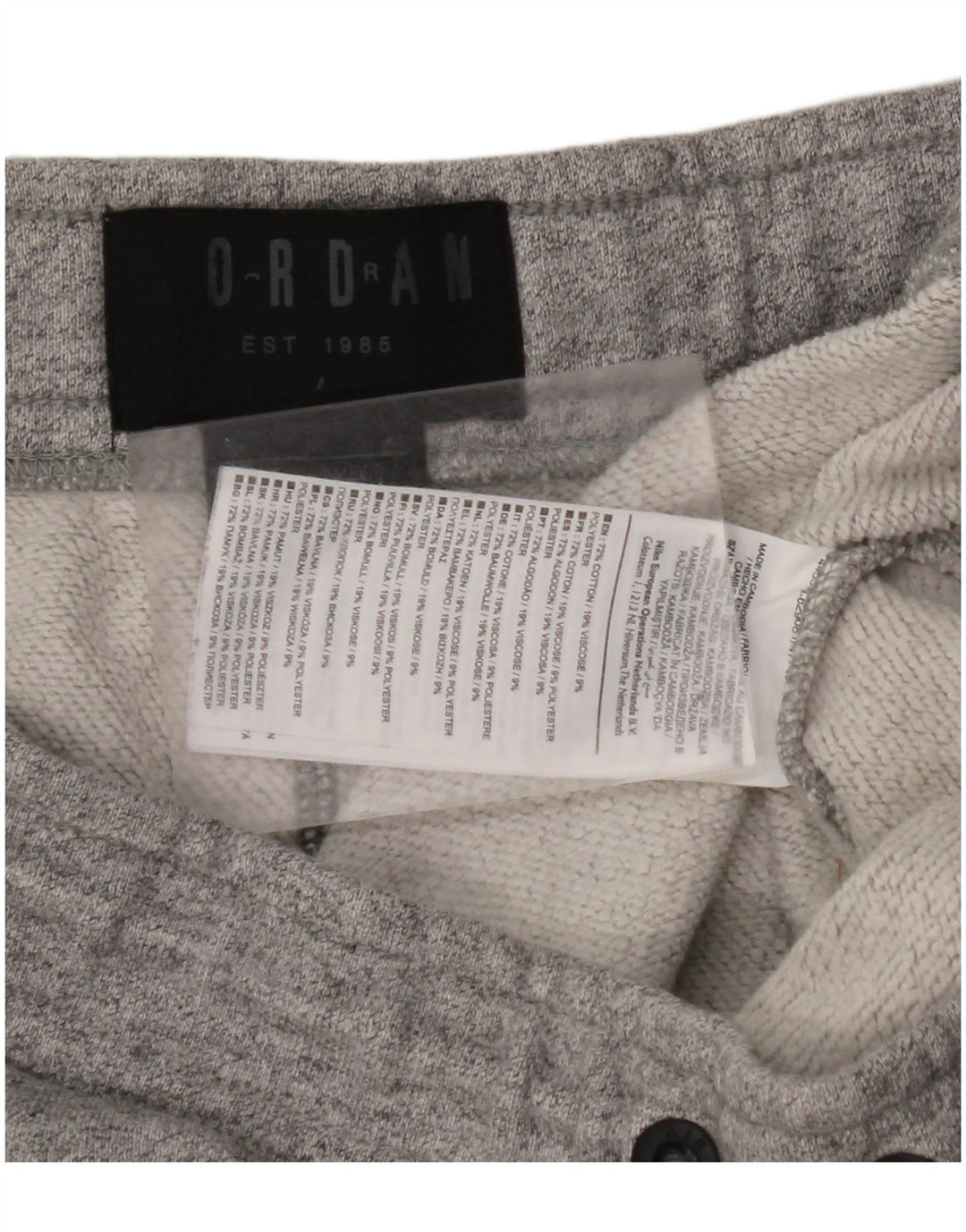 Pantaloni da tuta da uomo JORDAN in cotone grigio medio