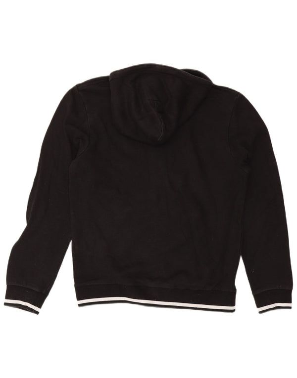 Maglione con cappuccio e zip da uomo Le Coq Sportif, cotone a righe nere grandi