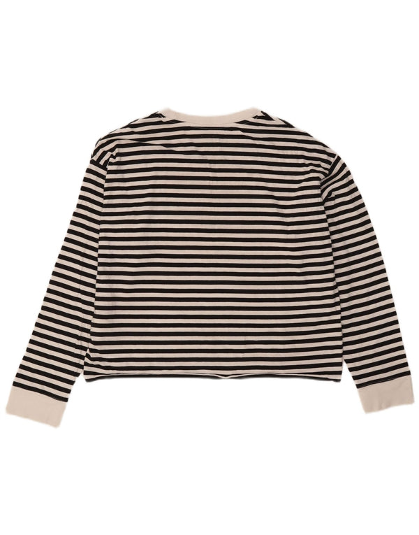 Levi's Top grafico oversize da donna a maniche lunghe UK 14 medio a righe nere