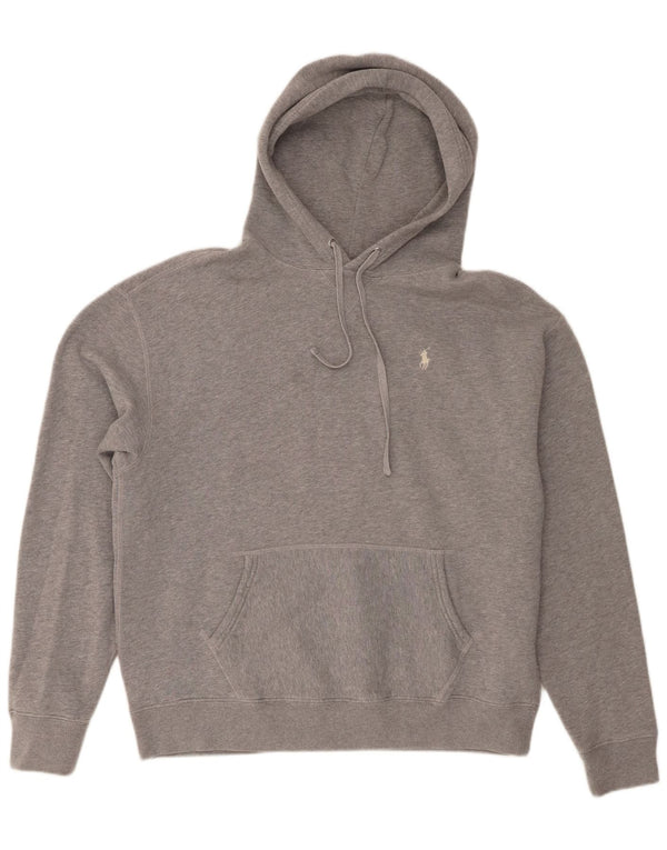 Polo Ralph Lauren Maglione con cappuccio da uomo grande grigio screziato