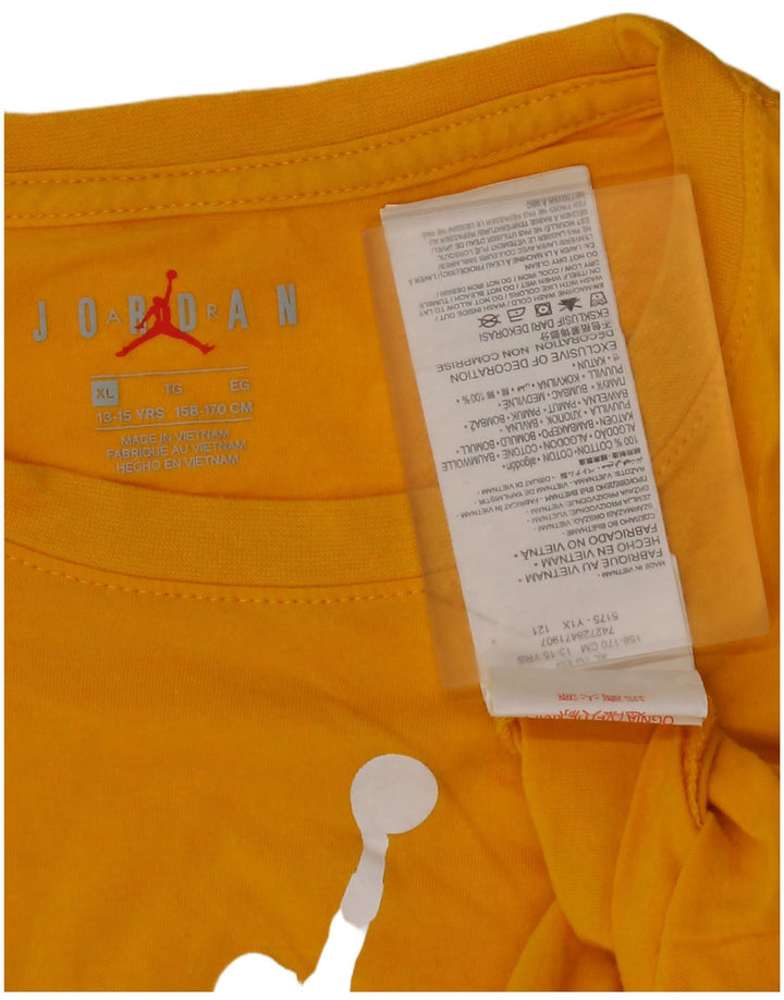 T-shirt grafica JORDAN per ragazzi 13-14 anni XL in cotone giallo