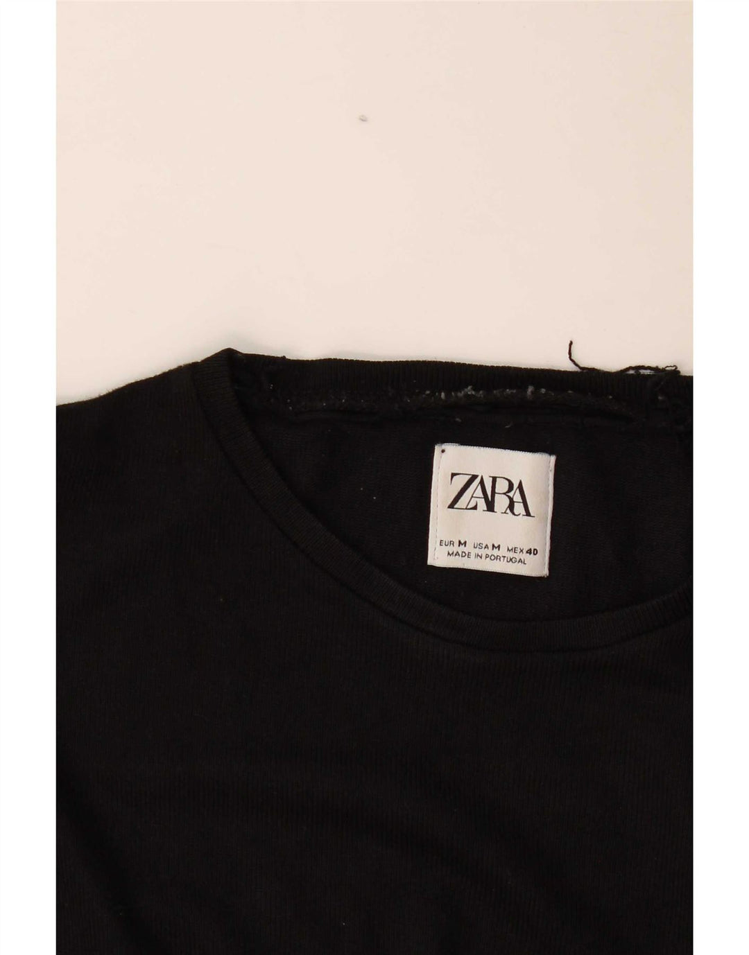 T-shirt Zara da uomo Top media nera