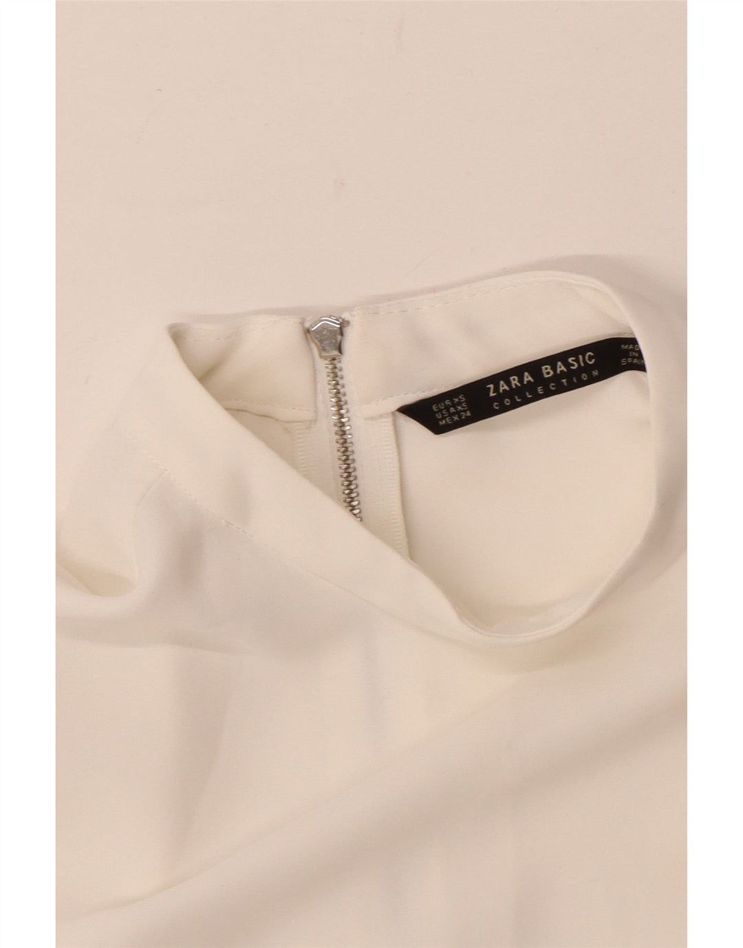 Top Zara con maniche a 3/4 da donna UK 6 XS bianco