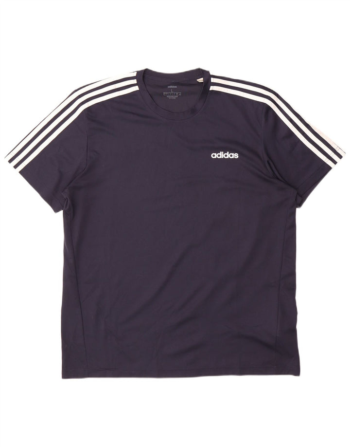 T-shirt Adidas Aeroready da uomo, grande, in poliestere blu navy