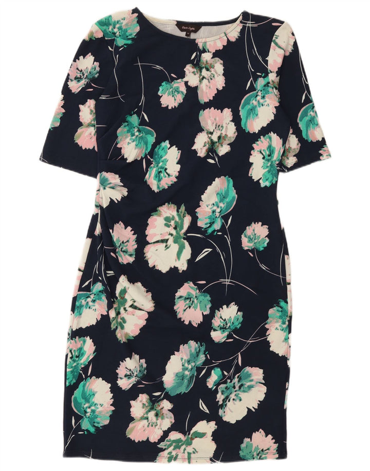Abito tubino da donna Phase Eight UK 14 Grande poliestere floreale blu navy