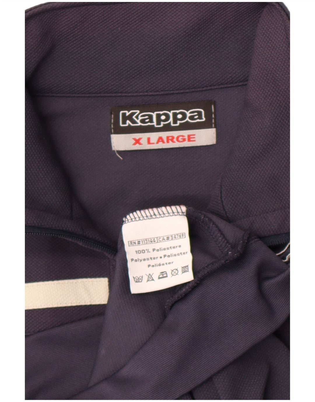 Giacca da tuta da uomo Kappa XL blu navy in poliestere