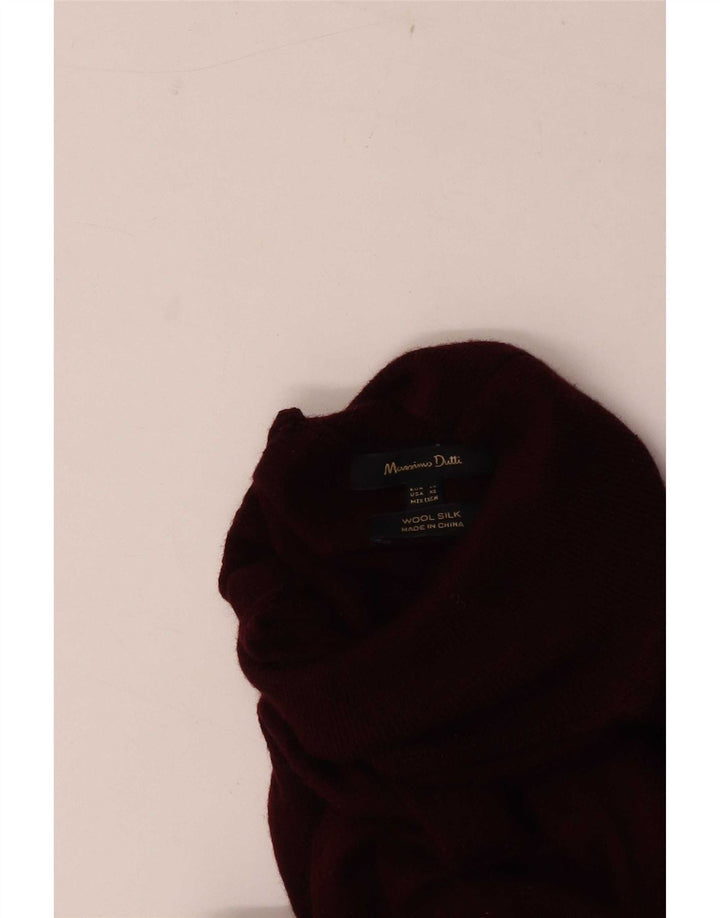 Maglione maglione da uomo a collo alto Massimo Dutti XS lana bordeaux