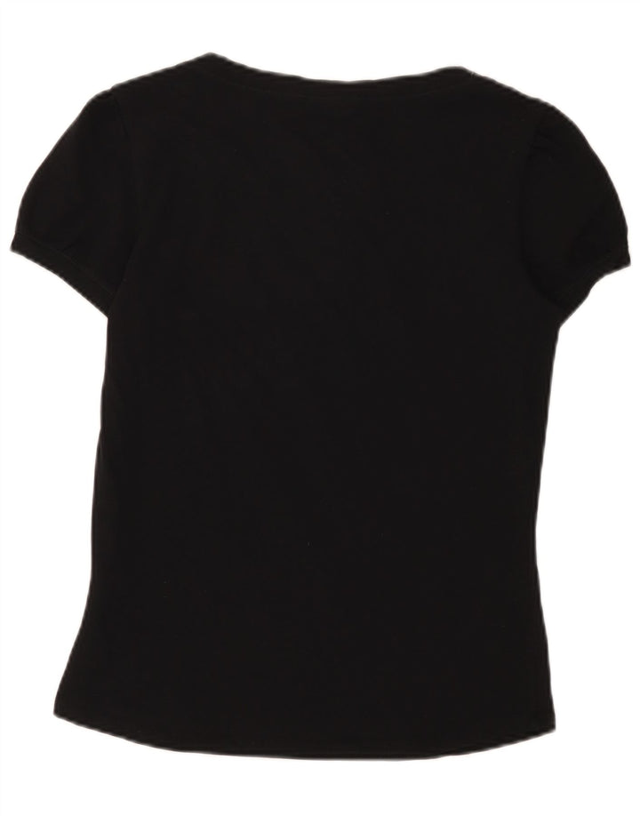 Max & Co. T-shirt grafica da donna Top UK 14 grande cotone nero