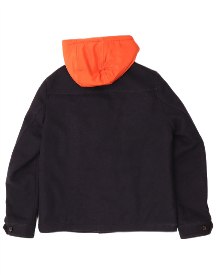 Giubbotto bomber con cappuccio da uomo Ted Baker taglia 3 medio blu navy color block