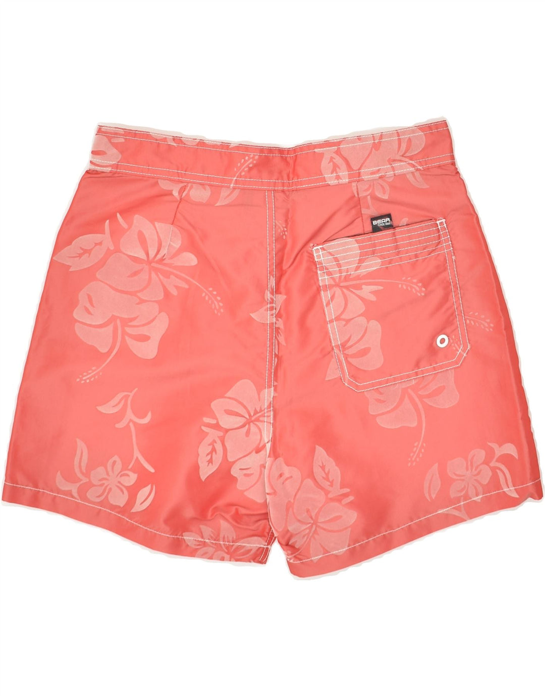 BEAR Womens Casual Shorts W28 Medium Pink Floral Polyester Vintage Bear and Second-Hand Bear from Messina Hembry 