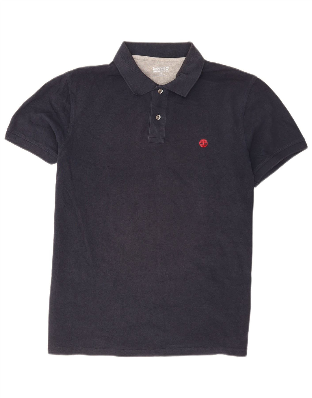 Polo da uomo Timberland grande in cotone blu navy