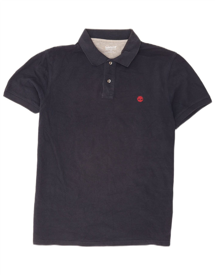 Polo da uomo Timberland grande in cotone blu navy