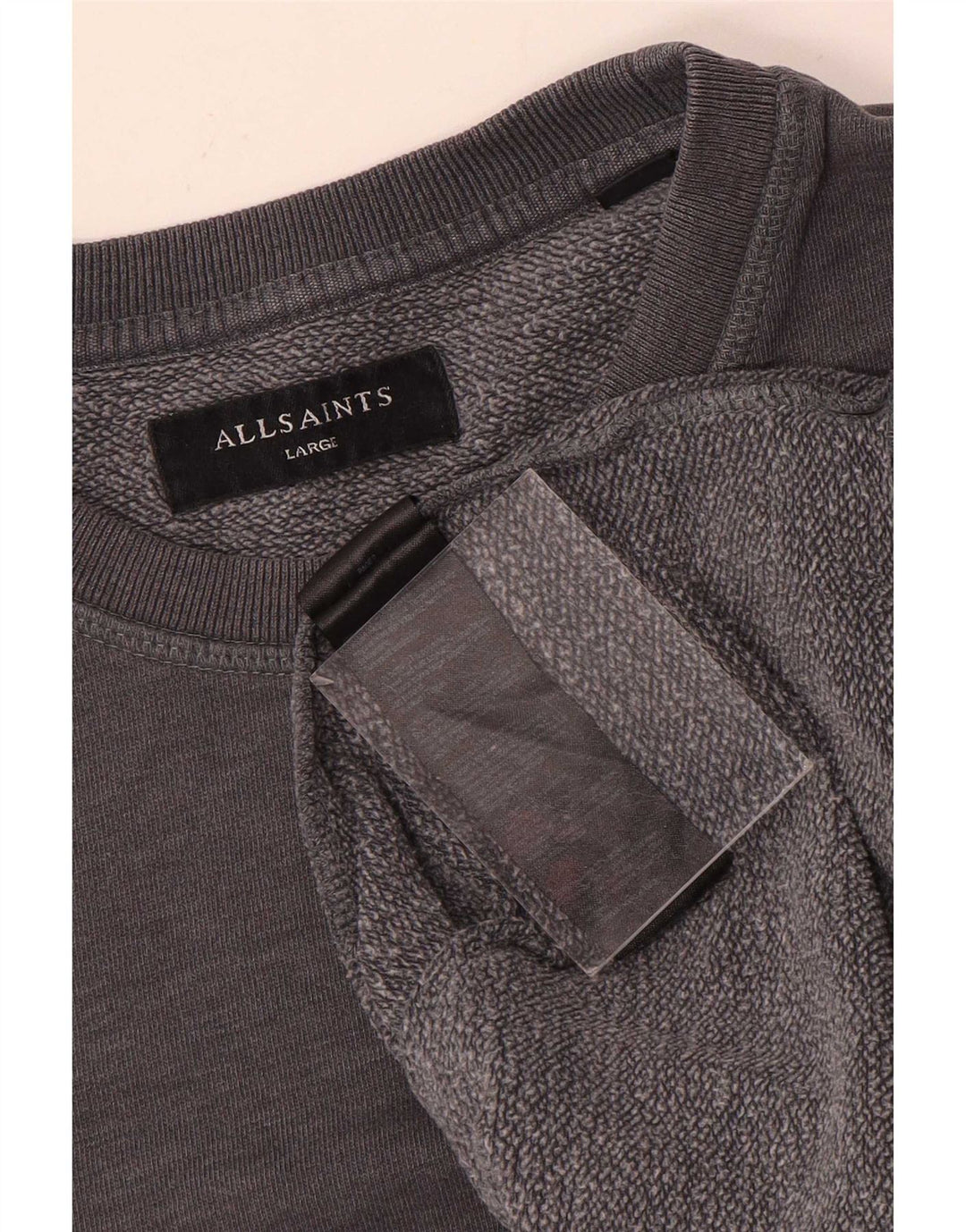 Felpa da uomo All Saints Maglione grande in cotone grigio