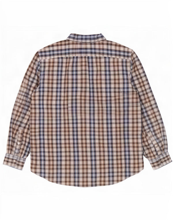 Camicia da uomo su misura Michael Kors 2XL in cotone a quadri multicolore
