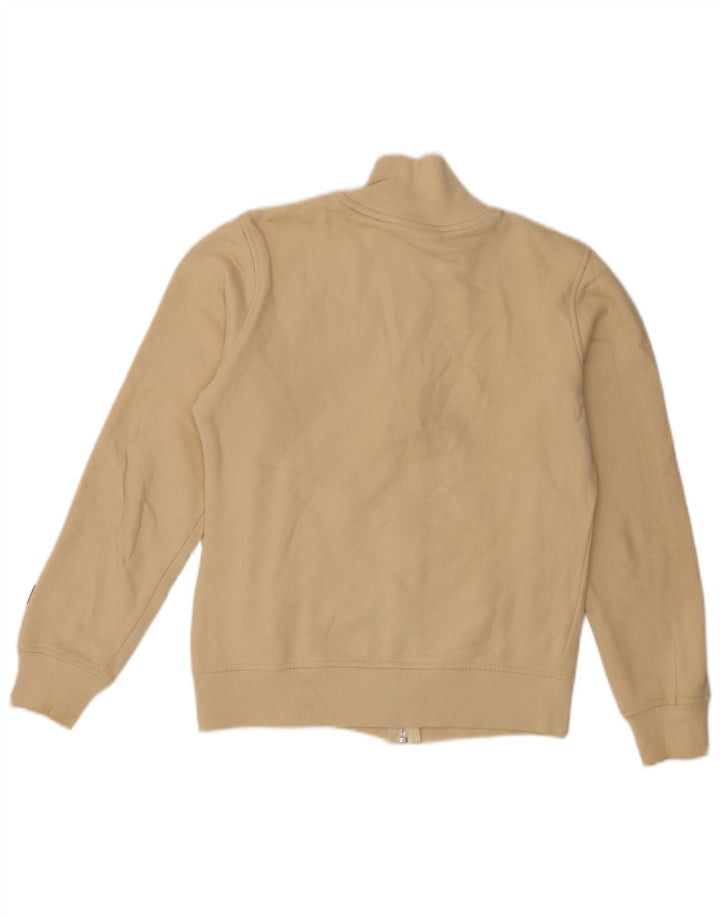 Giacca da ginnastica grafica da donna Asics UK 10 piccola in cotone beige