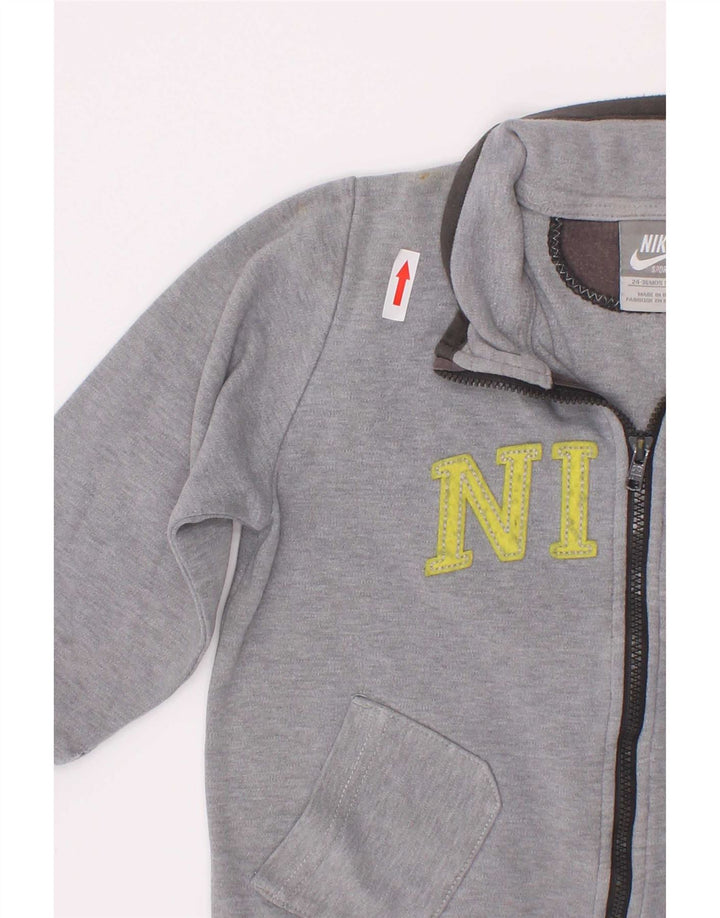 Giacca da ginnastica grafica da ragazzo Nike 2-3 anni grigia chiazzata