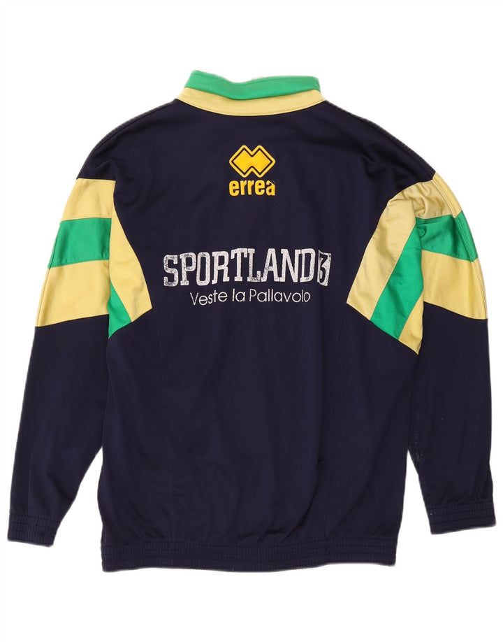 Errea Giacca da tuta grafica da uomo grande color block blu navy
