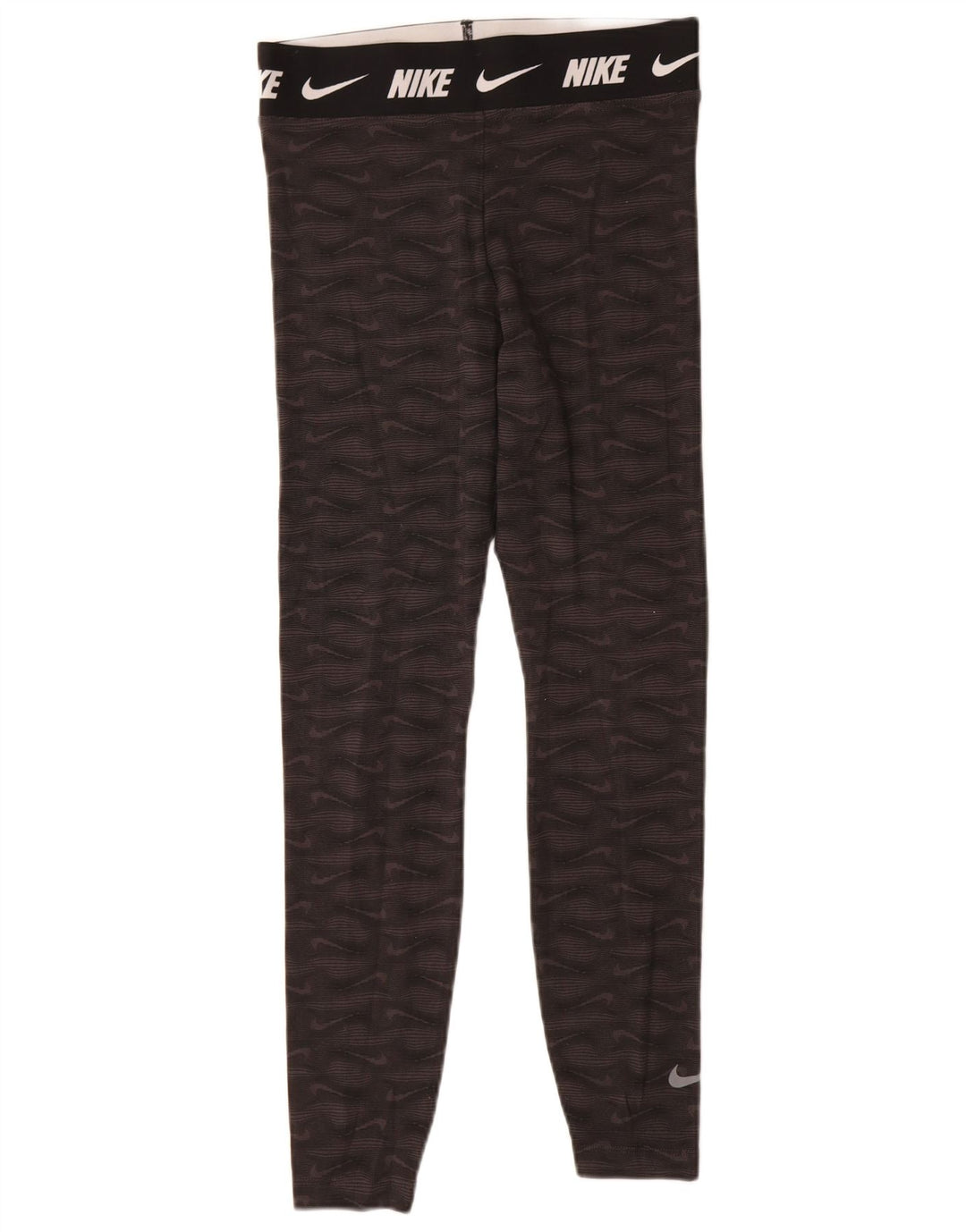 Leggings grafici Nike da donna con vestibilità attillata UK 12 cotone medio nero