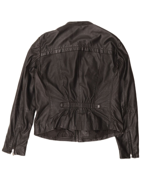 Giacca in pelle da donna Esprit UK 14 grande in pelle nera