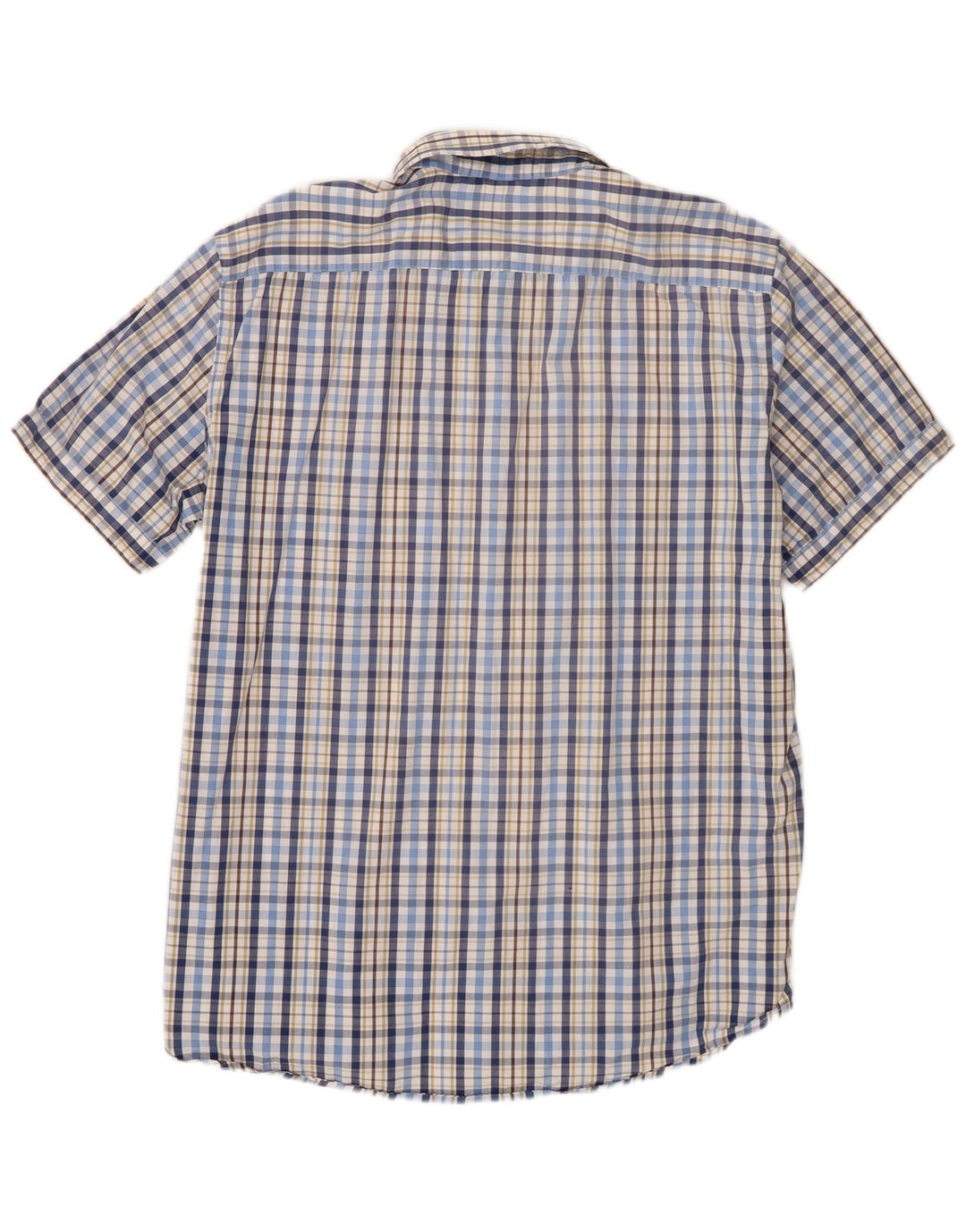 Camicia Carrera da uomo a maniche corte vestibilità regolare 2XL a quadri blu