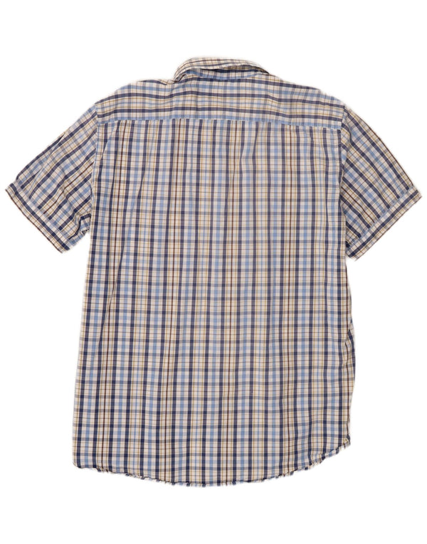 Camicia Carrera da uomo a maniche corte vestibilità regolare 2XL a quadri blu