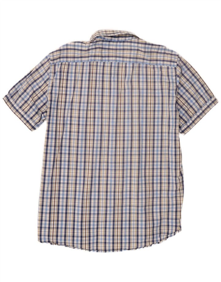 Camicia Carrera da uomo a maniche corte vestibilità regolare 2XL a quadri blu